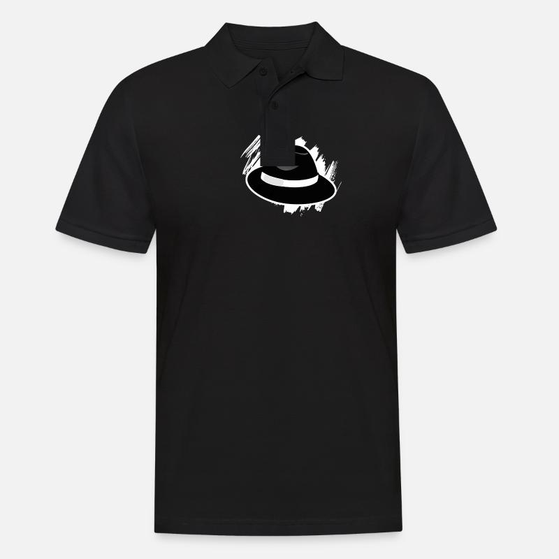 Fedora - Männer Poloshirt - Schwarz