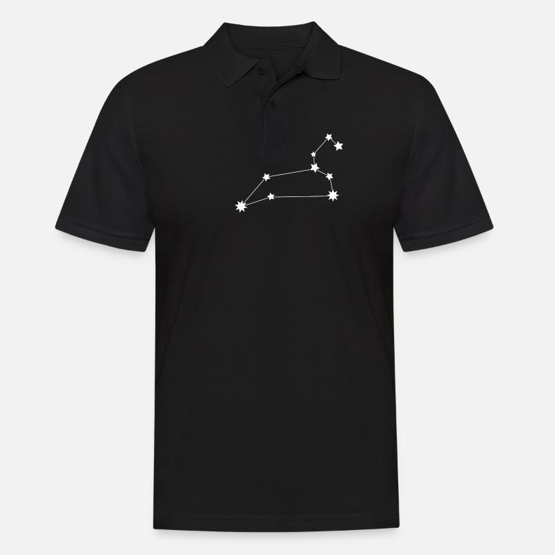 Sternzeichen Löwe - Männer Poloshirt - Schwarz