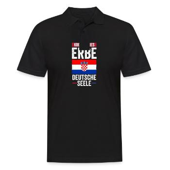 Kroate Kroatisch Deutschland Kroatien - Männer Poloshirt - Schwarz - Vorne - Kai (181cm)
