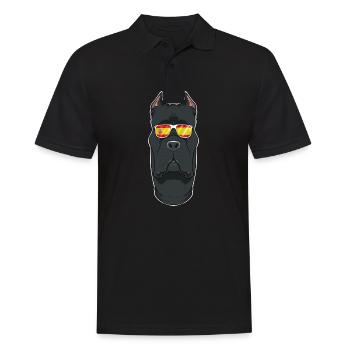 Cane Corso I Spain Sunglasses I Spanish Flag - Männer Poloshirt - Schwarz - Vorne - Kai (181cm)