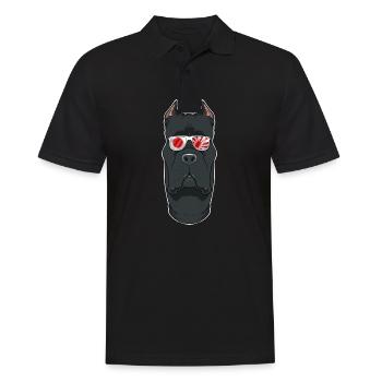 Cane Corso Japan Sunglasses I Japanese Flag - Männer Poloshirt - Schwarz - Vorne - Kai (181cm)