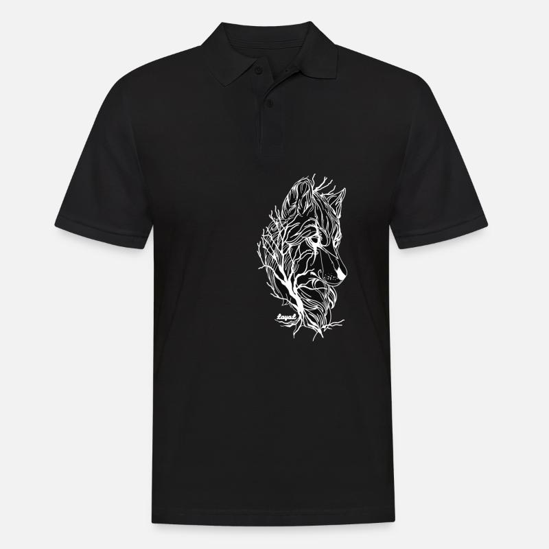 Der weiße Wolf - Männer Poloshirt - Schwarz