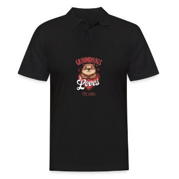 Murmeltiere lieben Pokéschalen Delight - Männer Poloshirt - Schwarz - Vorne - Kai (181cm)