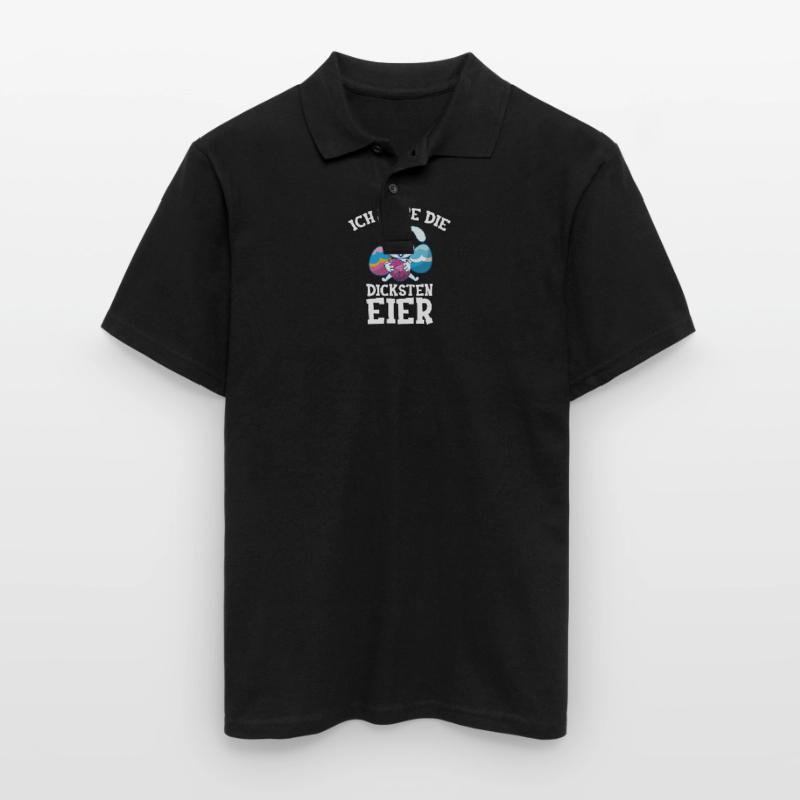 Say easter big eggs easter bunny easter eggs Men's Polo Shirt