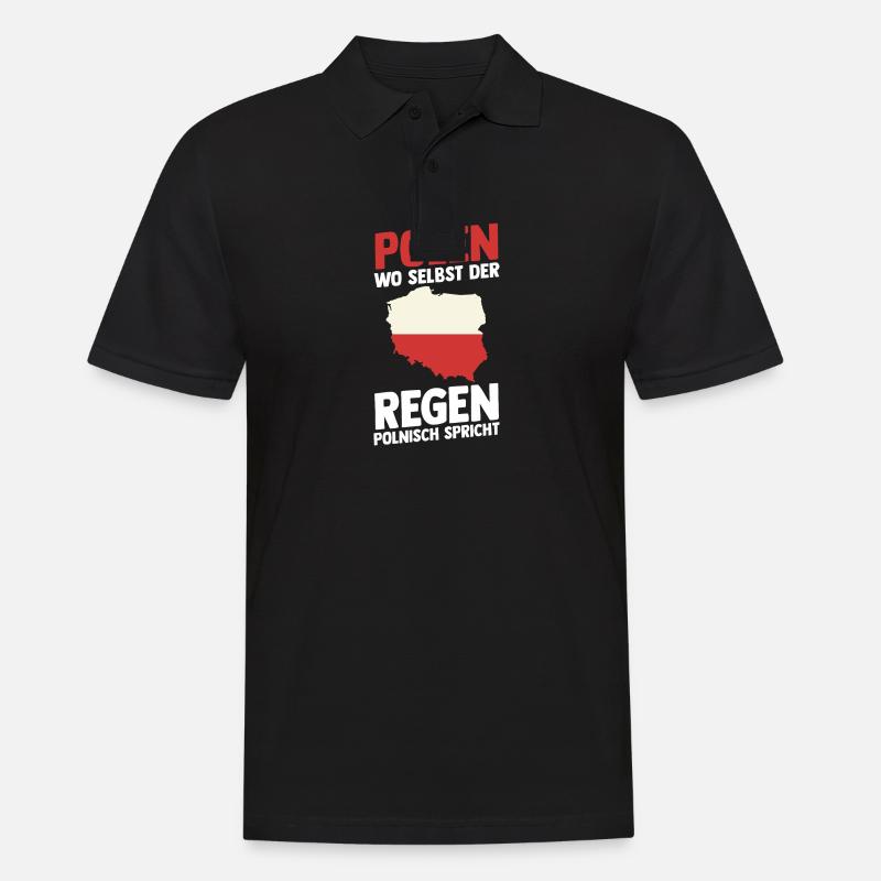 Pole Polnisch Polen - Männer Poloshirt - Schwarz