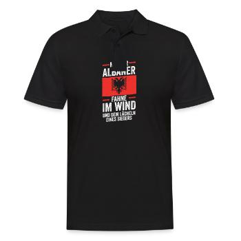 Albaner Albanisch Albanien - Männer Poloshirt - Schwarz - Vorne - Kai (181cm)