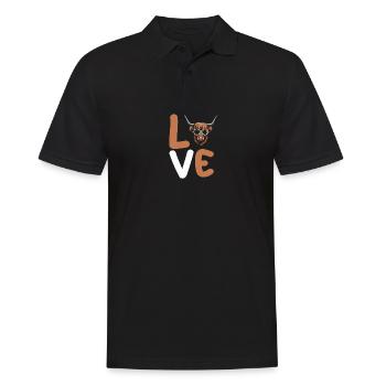 Bovins vaches Bovins Highland - Polo Homme - noir - Devant - Kai (181cm)