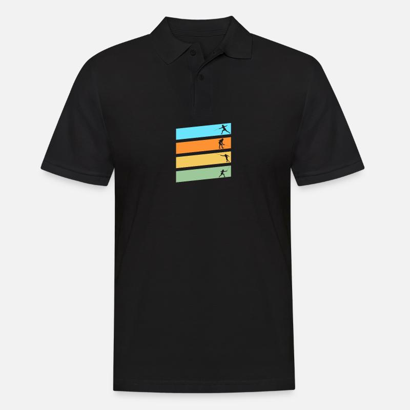 Fechter Fechten - Männer Poloshirt - Schwarz