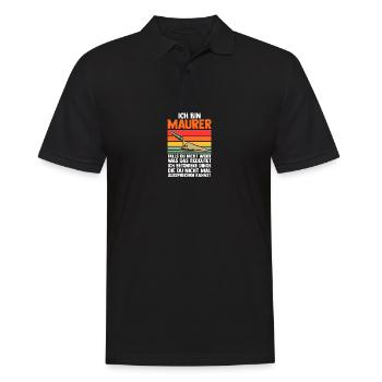 Maître maçon Compagnon maçon - Polo Homme - noir - Devant - Kai (181cm)