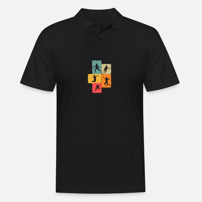 Federball Badminton - Männer Poloshirt - Schwarz