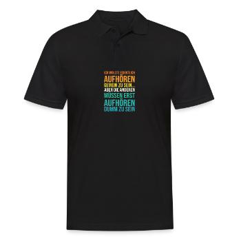I wanted to stop being mean - Men's Polo Shirt - black - Front - Kai (181cm)
