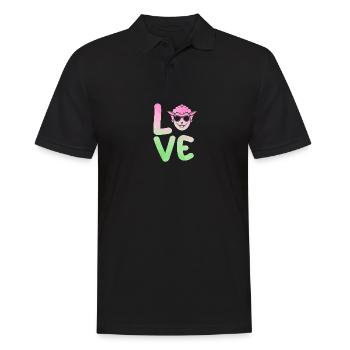 Schäfer Schaf - Männer Poloshirt - Schwarz - Vorne - Kai (181cm)