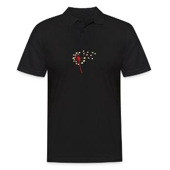 Hühner Hahn Perlhuhn - Männer Poloshirt - Schwarz - Vorne - Kai (181cm)