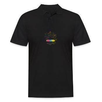 Harmonika Mundharmonika - Männer Poloshirt - Schwarz - Vorne - Kai (181cm)