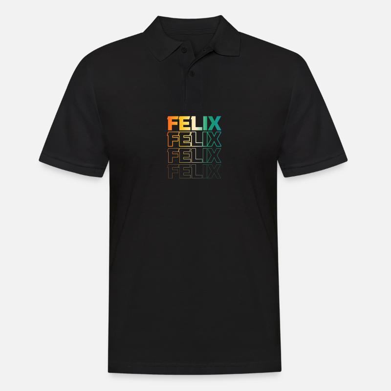 Felix - Männer Poloshirt - Schwarz