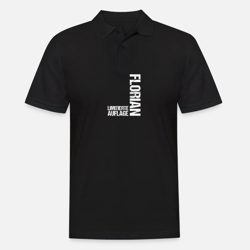 Florian - Männer Poloshirt - Schwarz