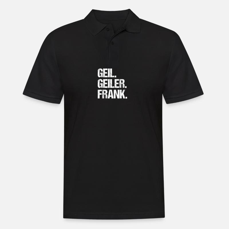 Frank - Männer Poloshirt - Schwarz