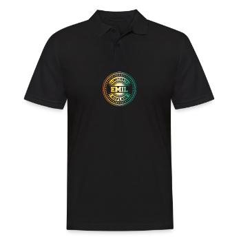 EMIL - Men's Polo Shirt - black - Front - Kai (181cm)