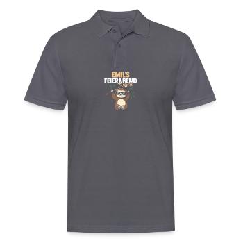 Faultier Emil - Männer Poloshirt - Anthrazit - Vorne - Nico (186cm)