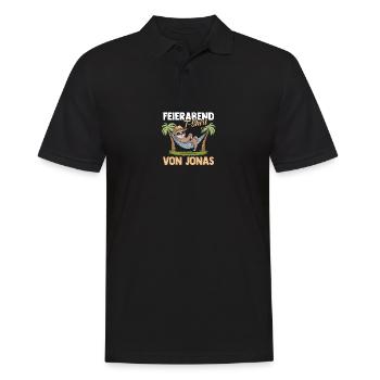Faultier Jonas - Männer Poloshirt - Schwarz - Vorne - Kai (181cm)