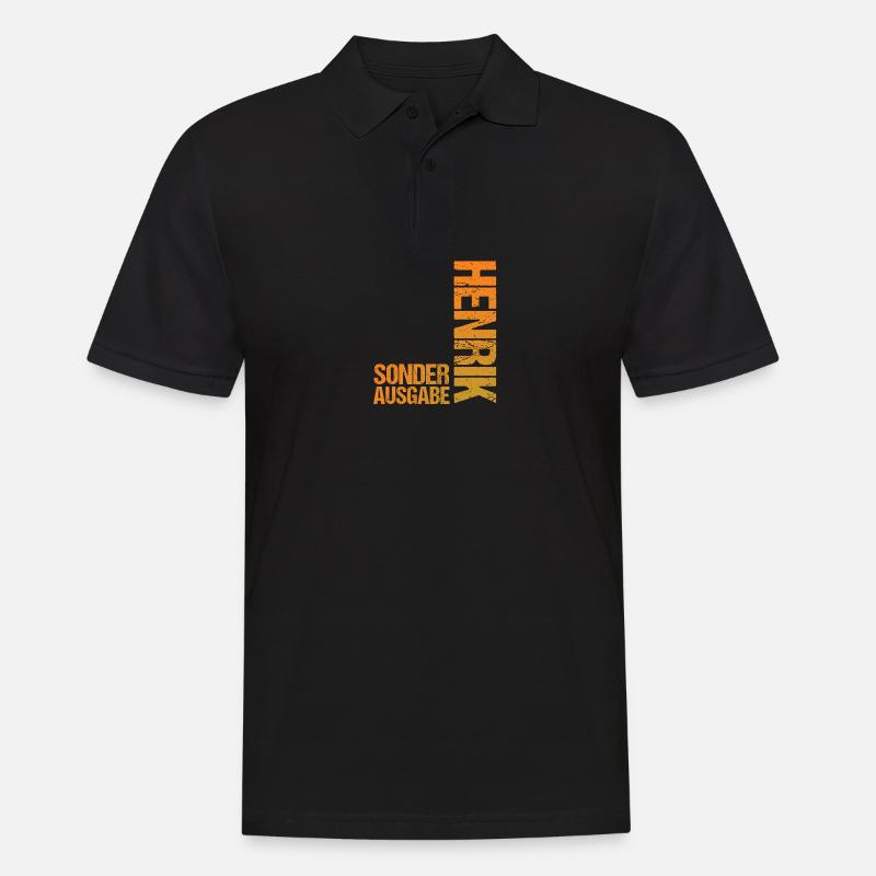 Henrik - Männer Poloshirt - Schwarz