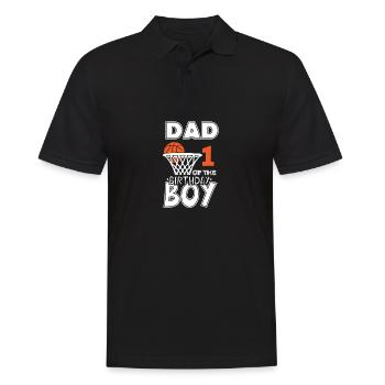 Papa des 1. Basketball -Basketballs von 1 Jahren 1 - Männer Poloshirt - Schwarz - Vorne - Kai (181cm)