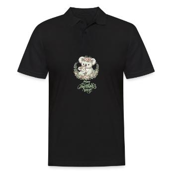 Koala Lover Hug Floral Mum Happy Mother's Day - Männer Poloshirt - Schwarz - Vorne - Kai (181cm)