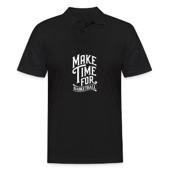 Make Time for Basketball Passionate Player's - Men's Polo Shirt - black - Front - Kai (181cm)
