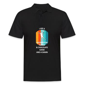 Badminton Badminton Badminton Player Chocolat - Polo Homme - noir - Devant - Kai (181cm)