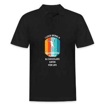Badminton Badminton Badminton Player Chocolate - Men's Polo Shirt - black - Front - Kai (181cm)