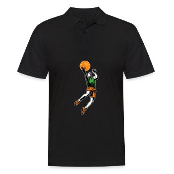 basketball basketball basketball - Men's Polo Shirt - black - Front - Kai (181cm)