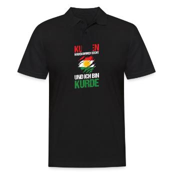 Kurden Kurdistan - Männer Poloshirt - Schwarz - Vorne - Kai (181cm)
