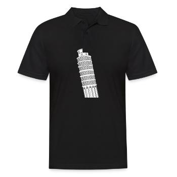 Leaning Tower of Pisa Italy Sight - Men's Polo Shirt - black - Front - Kai (181cm)