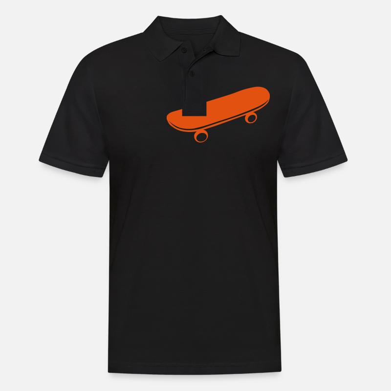 skateboard Skateboard Roulette 11 - Männer Poloshirt - Schwarz