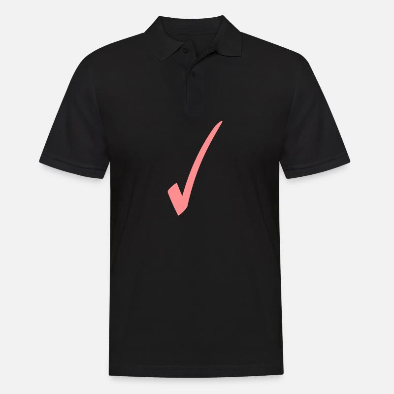 Häkchen Farbe Anpassbar - Männer Poloshirt - Schwarz