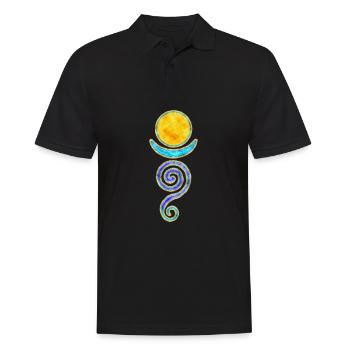 Symbole abstrait - Déesse du pouvoir Femmes 4 - Polo Homme - noir - Devant - Kai (181cm)