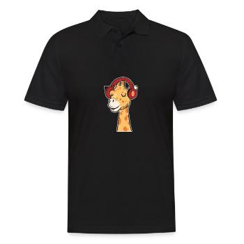 Girafe Musique Listening Music Lovers Cadeau - Polo Homme - noir - Devant - Kai (181cm)