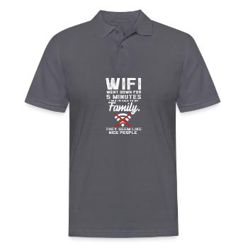WiFi wurde lustiges Zitat mit der Familie Teen Vid - Männer Poloshirt - Anthrazit - Vorne - Nico (186cm)