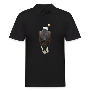 Adler, Greifvogel, Raubvogel, Falkner, Falknerei - Männer Poloshirt - Schwarz - Vorne - Kai (181cm)