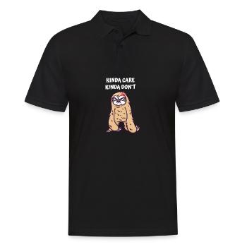 Somehow doesn't matter Somehow not funny Sarcastic - Men's Polo Shirt - black - Front - Kai (181cm)