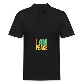 I come in peace im peace couples - Männer Poloshirt - Schwarz - Vorne - Kai (181cm)