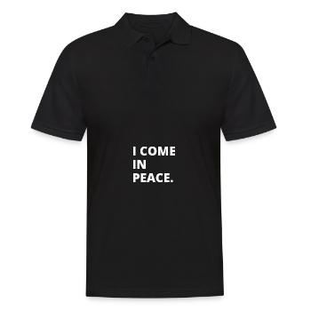 I come in peace im peace couples - Männer Poloshirt - Schwarz - Vorne - Kai (181cm)