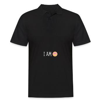 I come in peace im peace couples - Männer Poloshirt - Schwarz - Vorne - Kai (181cm)