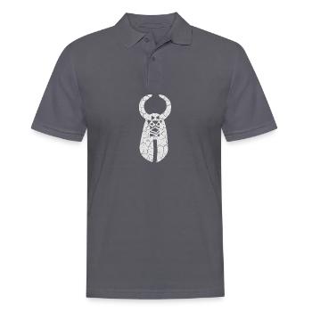 African mask - Men's Polo Shirt - charcoal grey - Front - Nico (186cm)