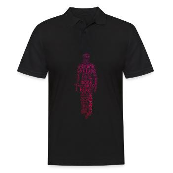 Cyclistes Cyclisme Hommes VTT - Polo Homme - noir - Devant - Kai (181cm)