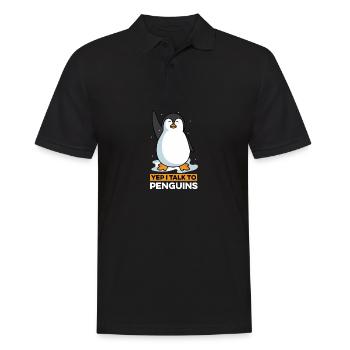 Parlez à Penguins Wildlife Rehabilitator - Polo Homme - noir - Devant - Kai (181cm)