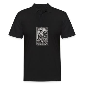 The Lovers Skeletons Gothic Tarot Card Style - Men's Polo Shirt - black - Front - Kai (181cm)