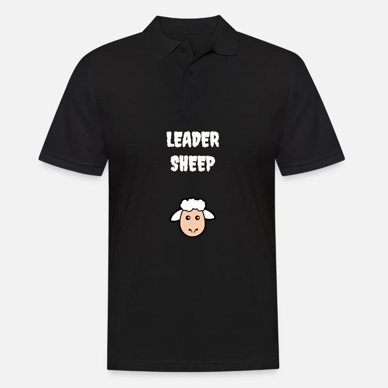 Führschafe - Männer Poloshirt - Schwarz