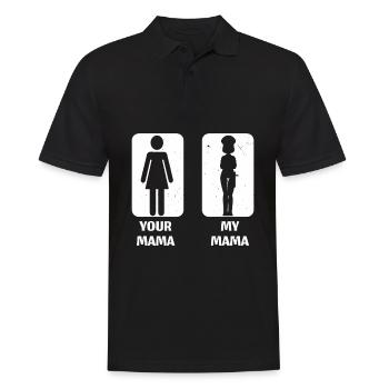 Your Mama My Mama Polizeibeamter Rechtsdurchsetzun - Männer Poloshirt - Schwarz - Vorne - Kai (181cm)