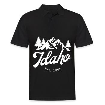 Idaho Mountains - Men's Polo Shirt - black - Front - Kai (181cm)